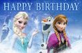 FROZEN THEME BIRTHDAY PARTY BANNER ( 36 INCHES X 24 INCHES ). 