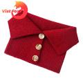 Vist Fox Knitted Scarf Button Closure Women Scarf Winter Neck Warmer. 