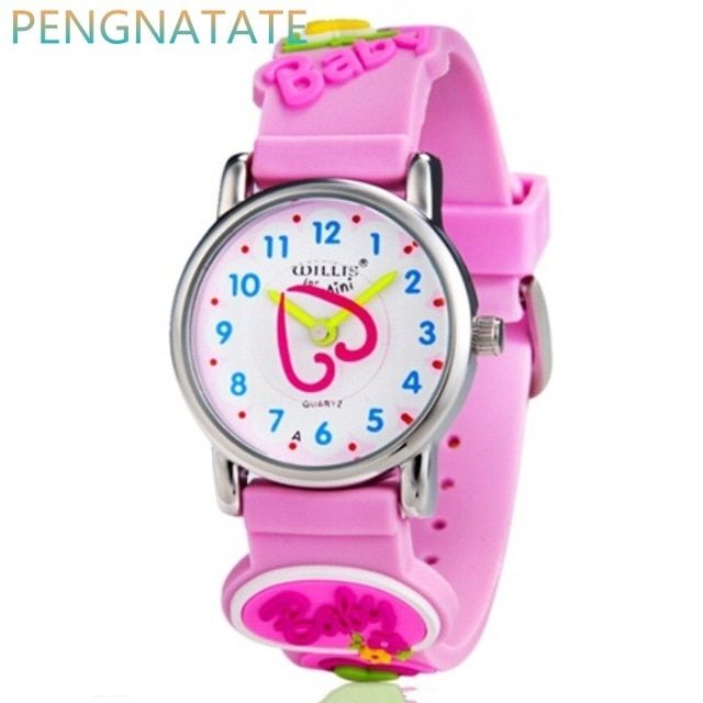 Willis Children Watch 3d Cartoon Crown Pointer Waterproof Leisure Quartz Watches For Kid Girl And Clock Wristwatch