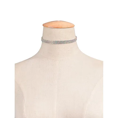 Women Fashion Punk Luxury Rhinestone Choker Collar Necklace