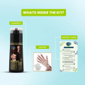 LUVVEL BLACK Hair Darkening Shampoo 200ml - Natural Black - For Men & Women - Faster & Long Lasting. 