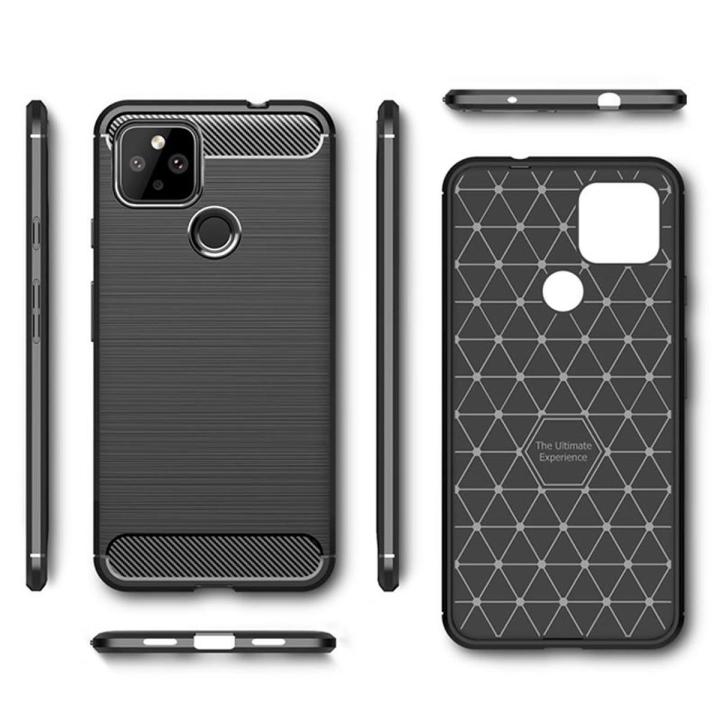 Google Pixel 4A (5G) 6.2 inches inches Case Shock-Proof Carbon Fiber Slim Cover Protective Bumper Case