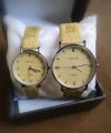 Decent Dial & Leather Strap Couple Watches _ Pack Of 2 - Decent Dial & Leather Strap Couple Watches with normal Box ,Water prof Watch. 