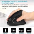 Wireless Ergonomic Mouse, Rechargeable 2.4G Bluetooth Vertical Mouse Switch to 3 Devices Optical Mice with 6 Buttons 3 Adjustable DPI Levels for Laptop, PC, MacBook, Notebook. 