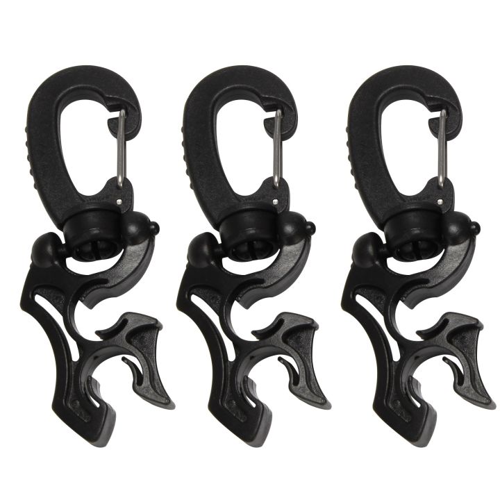 3 Pcs Diving Hose Holder Clip with Snap Hook Buckle for Dive