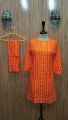 Stitched Chunri 2-Piece Suit for Women and Girls, Steam Printed Linen Dress with Trouser, Available in S-XL. 