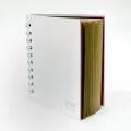 Spiral Notebook 5"x 4.5" - Scrapbook WHITE - PAPERWORK. 