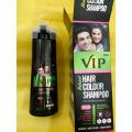 VIP 5 in 1 Hair Colour Shampoo base Hair Color Shampoo,Black & Brown 180 ml only 15 minutes. 