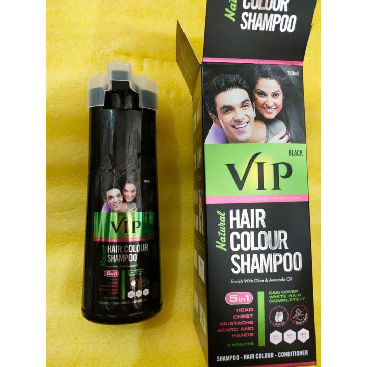 VIP%205%20in%201%20Hair%20Colour%20Shampoo%20base%20Hair%20Color%20Shampoo,Black%20&%20Brown%20180%20ml%20only%2015%20minutes%20-%20Image%202