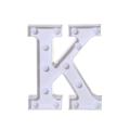 LED Alphabet letter K Lights Alphabet Light Up Marquee Letters Sign for Night Light Wedding Birthday Party Battery Powered. 