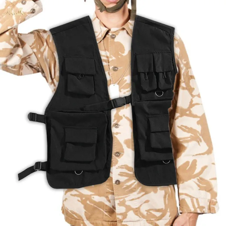 Utility%20Vest%20for%20Men%20Women,%20Cargo%20Vest,%20Breathable%20Front%20Buckle%20Casual%20Waistcoat%20Outerwear%202XL%20Black%20-%20Image%208