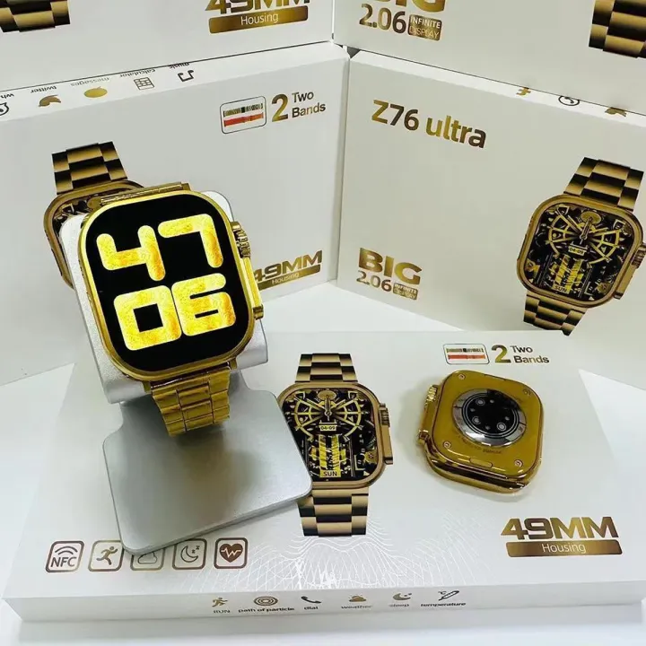 Newest%20Z76%20Ultra%20Smartwatch%2049mm%20Full%20HD%20Display%20Dual%20Straps%20with%20Chain%20Gold%20Edition%20-%20Image%202