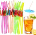 (20/30/50 Piece) Disposable Umbrella Straws - Decorative Party Umbrella Straw for Cocktail Drinks (Drinking Straws). 