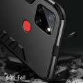 Biruiqu For Realme C12 Soft TPU+Hard PC Shockproof Slim Protective Case Cover with Kickstand. 