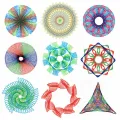 22Pcs Drawing Art Toy Students Geometric Spiral Stationery Tool Spirograph Ruler. 