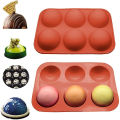 6-Cavity Semi Sphere Silicone Mold, Baking Mold for Making Hot Chocolate Bomb, Cake, Jelly, Dome Mousse, Semi Sphere Silicone Mold. 