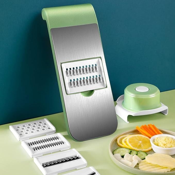 1pc/5pcs/14pcs%20%20Multifunctional%20Vegetable%20Cutter%20&%20Chopper%20%E2%80%93%20Manual%20Slicer%20with%20Blades,%20Peeler%20&%20Container%20-%20Image%202