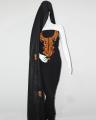 Black Cotton Applique Suit For Women - 3 Piece. 