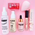 Deal Of Concealer  + Foundation + Fixer + Lip Tint + Highlighter + Beauty Blender. 