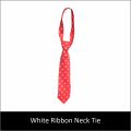 White Ribbon Neck Tie. 