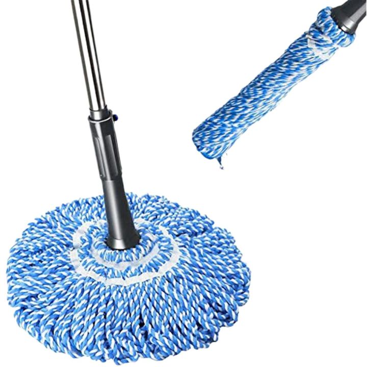 YYS%20Mop%20Wiper%20Heavy%20Duty%20Twist%20Mop%20Iron%20Rod%20With%20Free%20Wiper%20Cotton%20Hand%20Release%20Washing%20Mop%20for%20Floor%20Cleaning%20Dry%20&%20Wet%20Mops%20with%20Wringer,%20Removable%20Washable%20Heads,%2057.7inch%20Long%20Handle,%20Scouring%20Pad%20-%20Image%209