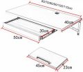 Wall-mounted Drop-leaf Table,Floating Table Wood Table With Keyboard Tray,Space-saving Laptop Workstation For Kitchen Bedroom Study Room-C. 