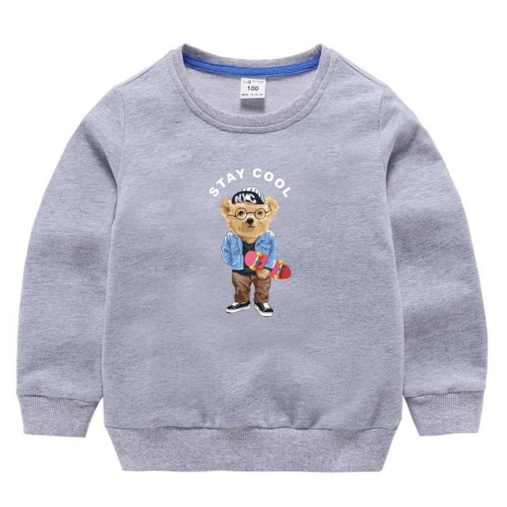 Crewneck Sweatshirt Polo Bear Sweater Kids Preeto Kids Polo Bear