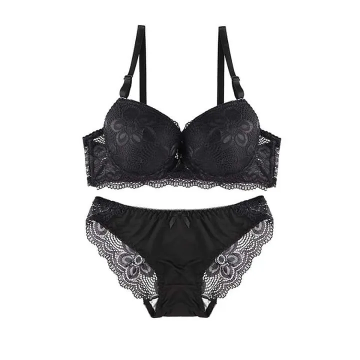 Bridal bra set/net padded bra set solid cup bra set Women brasserie ...