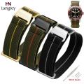 Nylon Sports Wristband For NATO Watch Strap 20mm 22mm Army Parachute Bag Nato Elastic nylon Strap Men Replace Band Bracelet Waterproof Lightweight And Breathable Strap With Tools. 