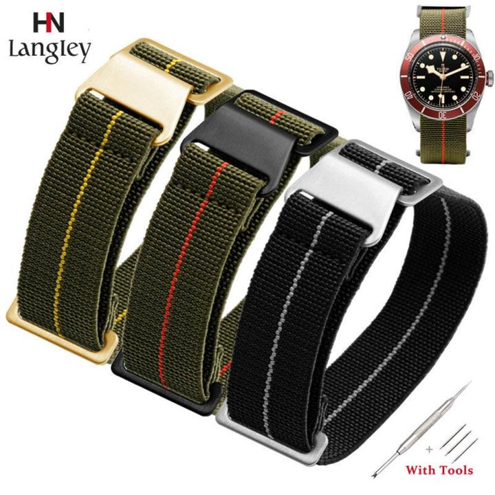 Nylon Sports Wristband For NATO Watch Strap 20mm 22mm Army Parachute Bag Nato Elastic nylon Strap Men Replace Band Bracelet Waterproof Lightweight And Breathable Strap With Tools