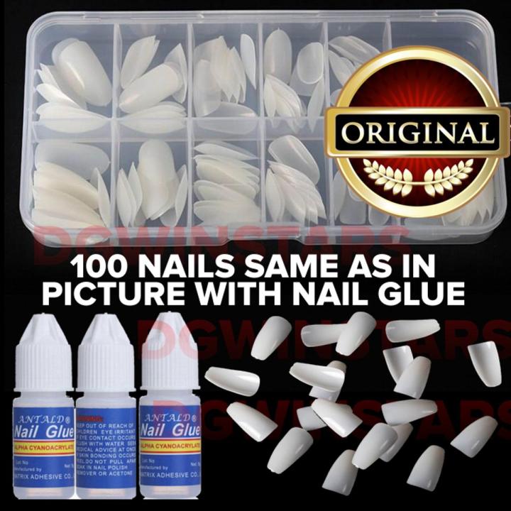 Nails For Girls With Glue For Girls Fancy Nail Art Design 100 PCS Nails With Glue Nails/Nails For Women/Nails For Girls/Nails For Kids