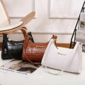 Fashion Solid Women's Shoulder Bag Artificial Leather Square Underarm Bags Ladies Handbags For Daily Used. 