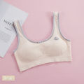 Cotton Bra Beautiful Back Bra camisole Student Underwear Wrapped Chest Brassiere Without Steel Ring. 