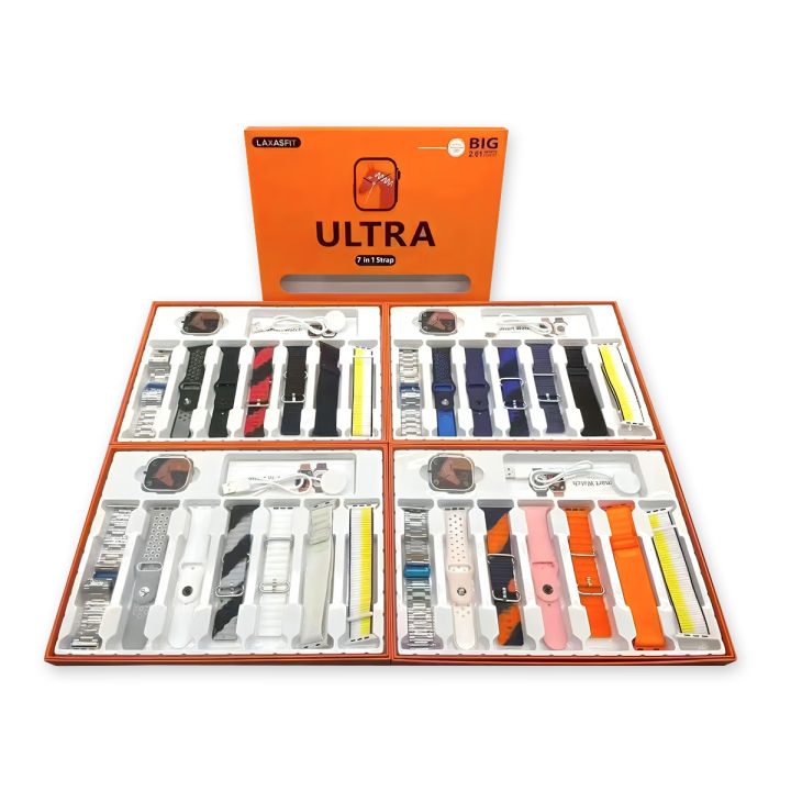 Ultra 7 in 1 Strap Smartwatch 49mm with 2.1 Inch Full HD Screen Bluetooth Calling and Sports Mode