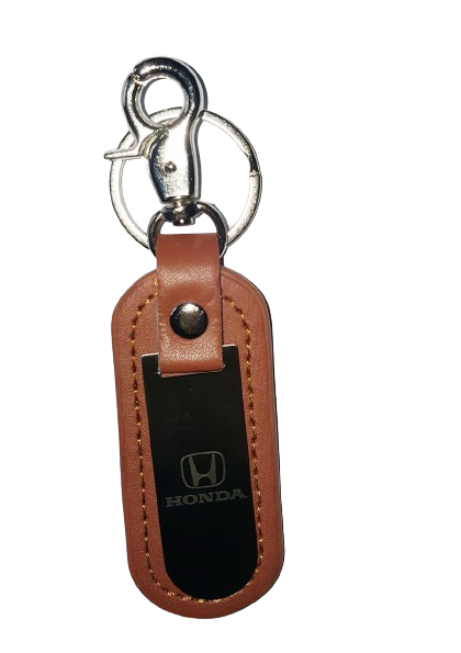 Honda Car Key Chain Leatherite - Keychain with Honda Monogram (1 Piece)