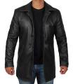 Pure Leather Duffle Coat Leather Pret Long Medium Length Stylish Coat. 