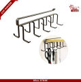 High-Quality Metal Cup Holder with 10 Hooks - Kitchen Space Savers, Space Saver Hangers, Cup Stand Holder, Stainless Steel Cup Stand, Cup Holder Under Cabinet. 