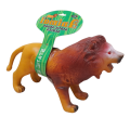 Soft Rubber Animal Lion Unbreakable Action Figure Toy Set With Sound Collatable Toy - Size About 17 Inches - Assorted Color. 