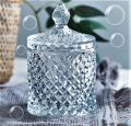 Elegant Imported Crystal Glass Candy Jar/Sweets Crystal Glass Jar/ Multipurpose Crystal Glass Jar with Lid. 