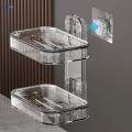 Soap Dish Holder Decorative Clear Soap Storage Rack for Bathroom Tub Counter. 