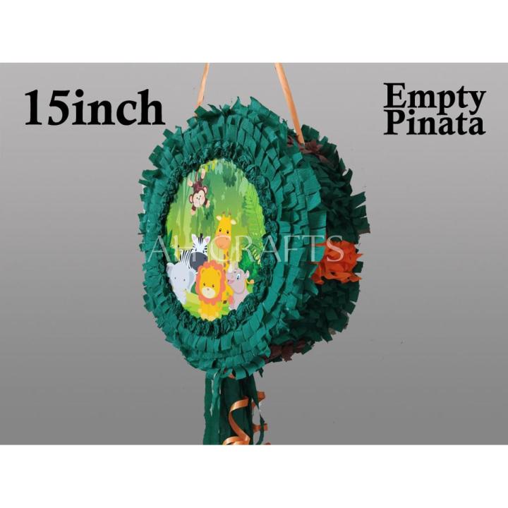 Pinata For JUNGLE SAFARI Themed Birthday Party Supplies and Decorations, 15inch EMPTY