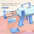 32 hole Bazooka Rocket Bubble Gun with Free New (4pc AA Cell) Exciting Bubbles with Ease/ 32 Holes Bubble Machine Gun With 1 Bubble Liquid Bottle & Tray/ Cell Operated New Bazooka Bubble Machine 32 Holes For Birthday Party/Pool Party Perfect For Gifting. 