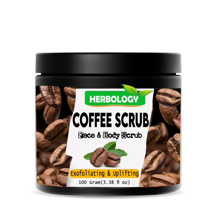 Herbology Coffee Scrub For Body & Face Scrub Skin Brightening, Exfoliating Suitable for All Type Skin suitable for both Men & Women
