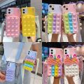 Cartoon Unicorn Push Bubble Coin Wallet Bags Case For OPPO Realme 5 Pro 6 6i 6S 7 8 C11 2021 C12 C15 C17 C20 C21. 