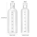 750ml Large Capacity Glass Water Bottle With Time Marker Cover For Water Drink Transparent Milk Juice Simple Cup Birthday Gift. 