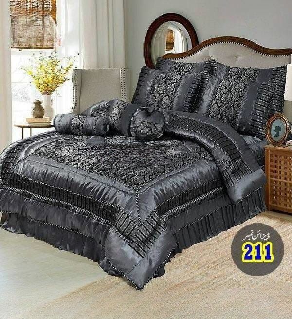 Razai Double Bed Fancy Bridal Bed sheet ( Razai Set) 14 Pcs