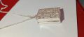 Plain Rectangle Pure Silver Taweez Locket Necklace(Holy Quran Shape ) made Pure silver.. 