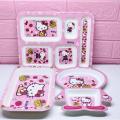 Melamine Baby Training Set Feeding Plates Set Dish Tray Bowl Set. 