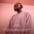 Urbanista Wireless Over Ear Bluetooth Headphones, 50 Hours Play Time, Active Noise Cancelling Wireless Headset with Microphone, On Ear Detection with Carry Case, Miami, Ruby Red. 