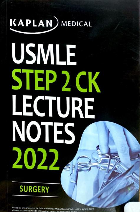 Kaplan Usmle Step 2 Lecture Notes Surgery 2022